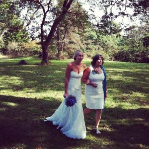 Walking Cloe down the aisle